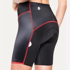 Peloton Women's Black and Red Bike Shorts